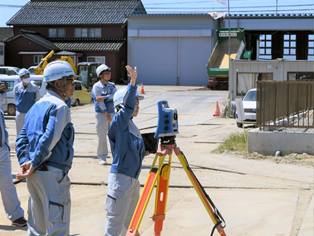 測量作業中